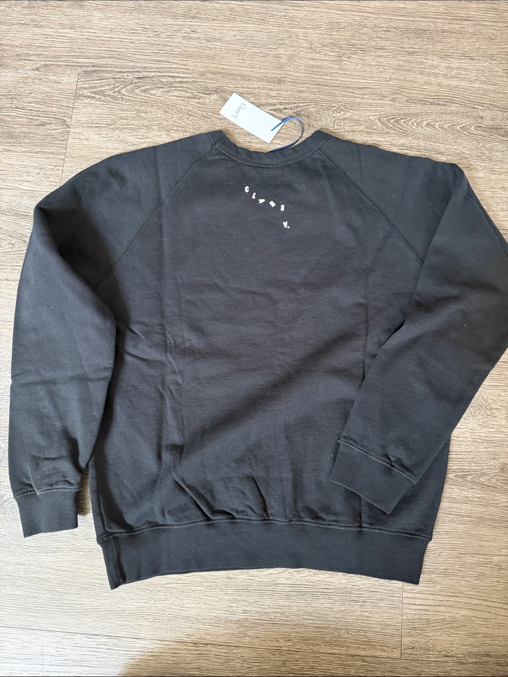 NWT Clare V Bourgeoisie Sauvage Crewneck Sweatshirt Black Size S - Picture 9 of 10